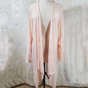 Torrid Soft Pink Waterfall Thin Cardigan 4 NWT